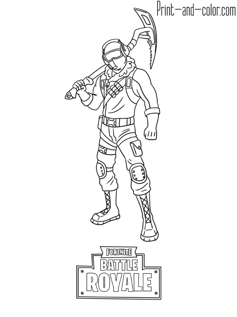 Outline Fortnite Printable Coloring Pages