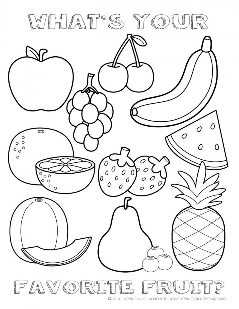 Fruit Coloring Pictures