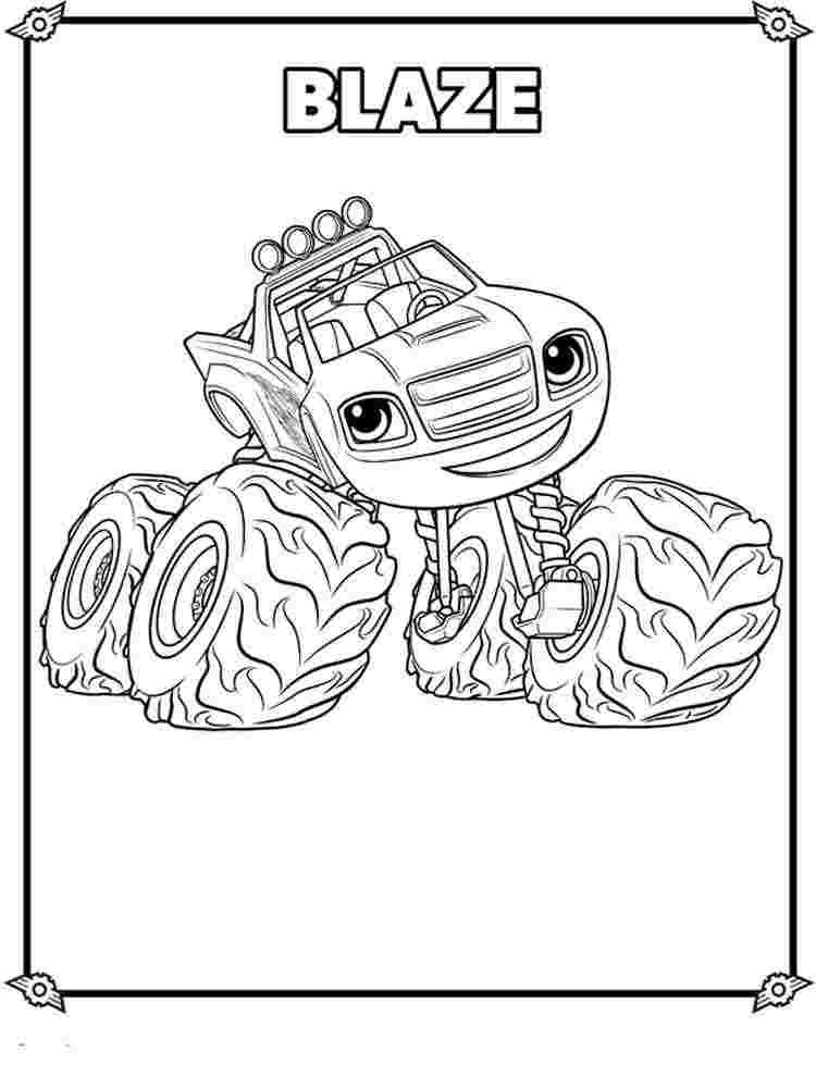 Blaze And The Monster Machines Coloring Pages Crusher