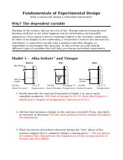 Fundamentals Of Experimental Design Worksheet Answers