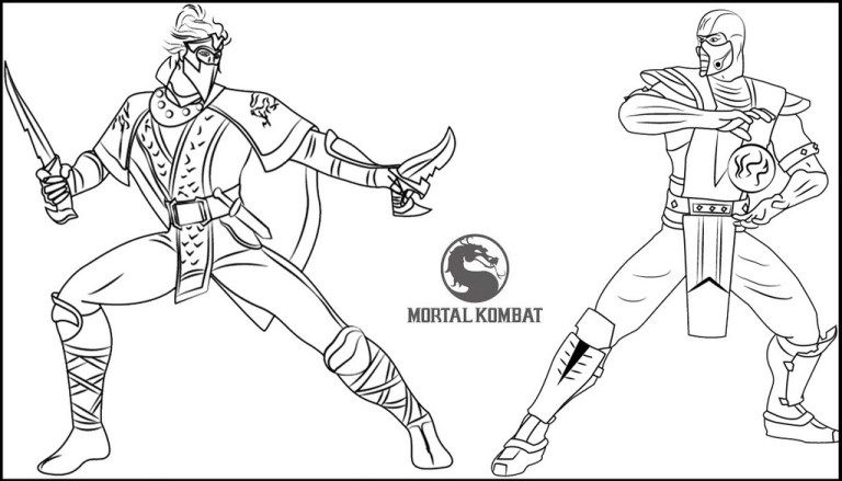 Mortal Kombat Coloring Pages Subzero