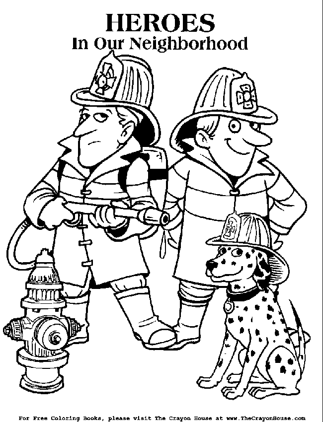 Fireman Coloring Pages For Preschool