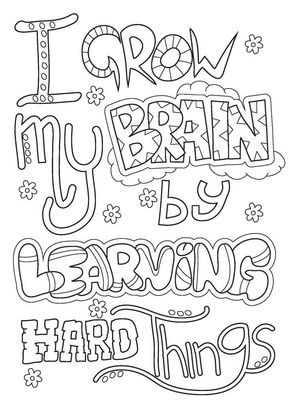 Growth Mindset Coloring Pages Pdf