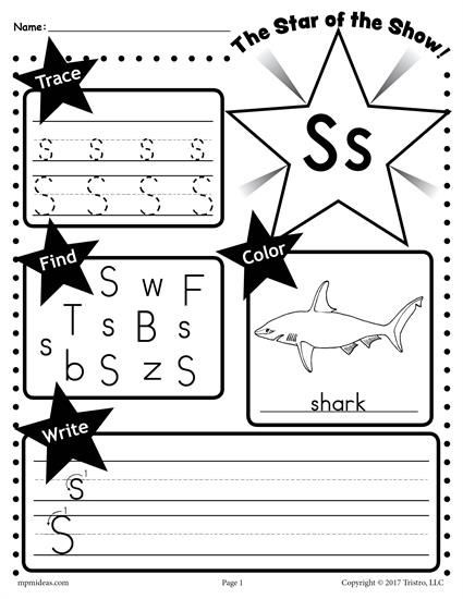 Recognition Letter S Worksheets For Preschool
