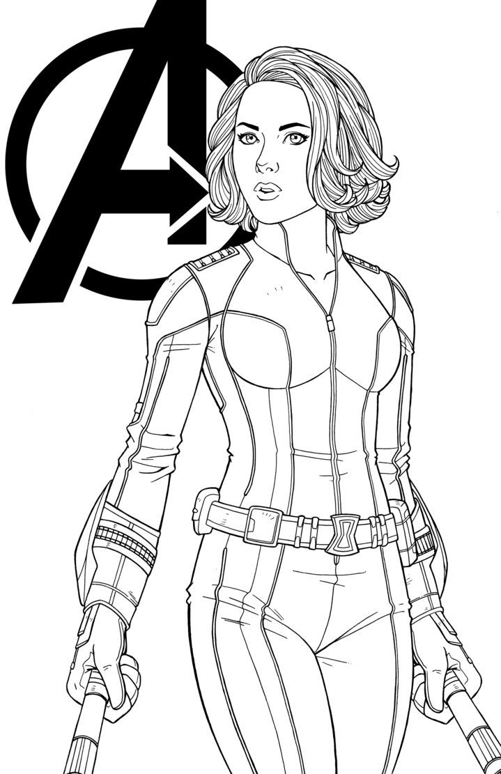 Black Widow Coloring Pages For Kids