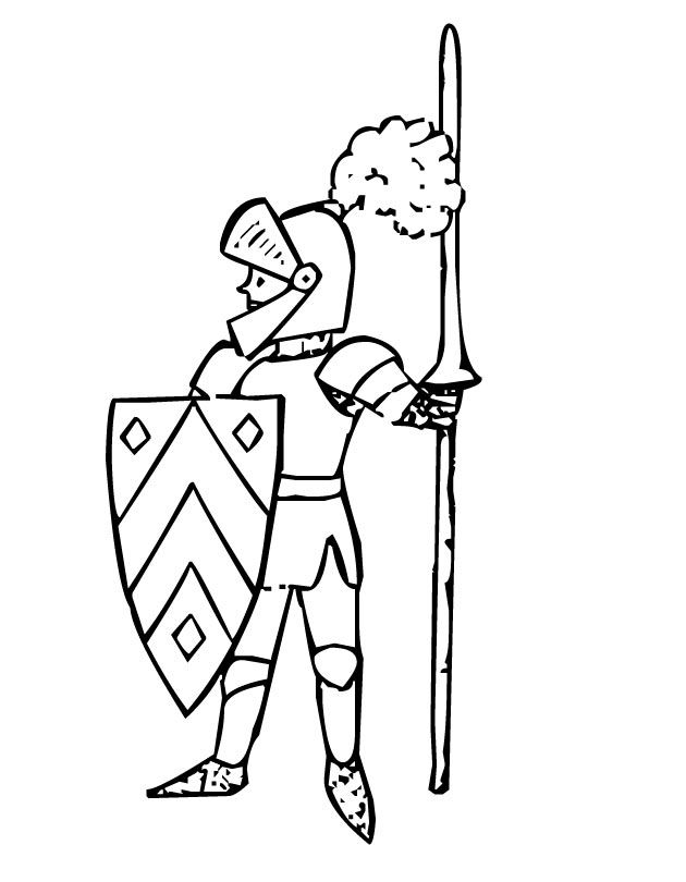 Knight Coloring Pages Free Printable