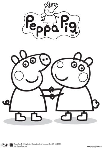 Printable Peppa Pig Pictures To Colour