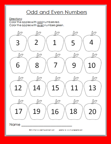 Odd And Even Numbers Free Printable Worksheets