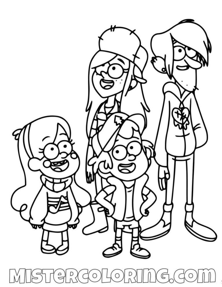 Gravity Falls Coloring Pages Dipper And Mabel
