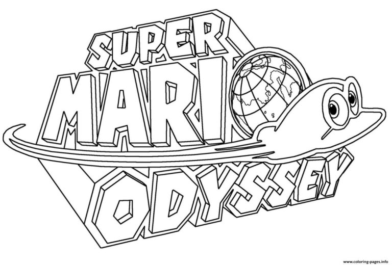 Coloring Sheet Super Mario Odyssey Coloring Pages
