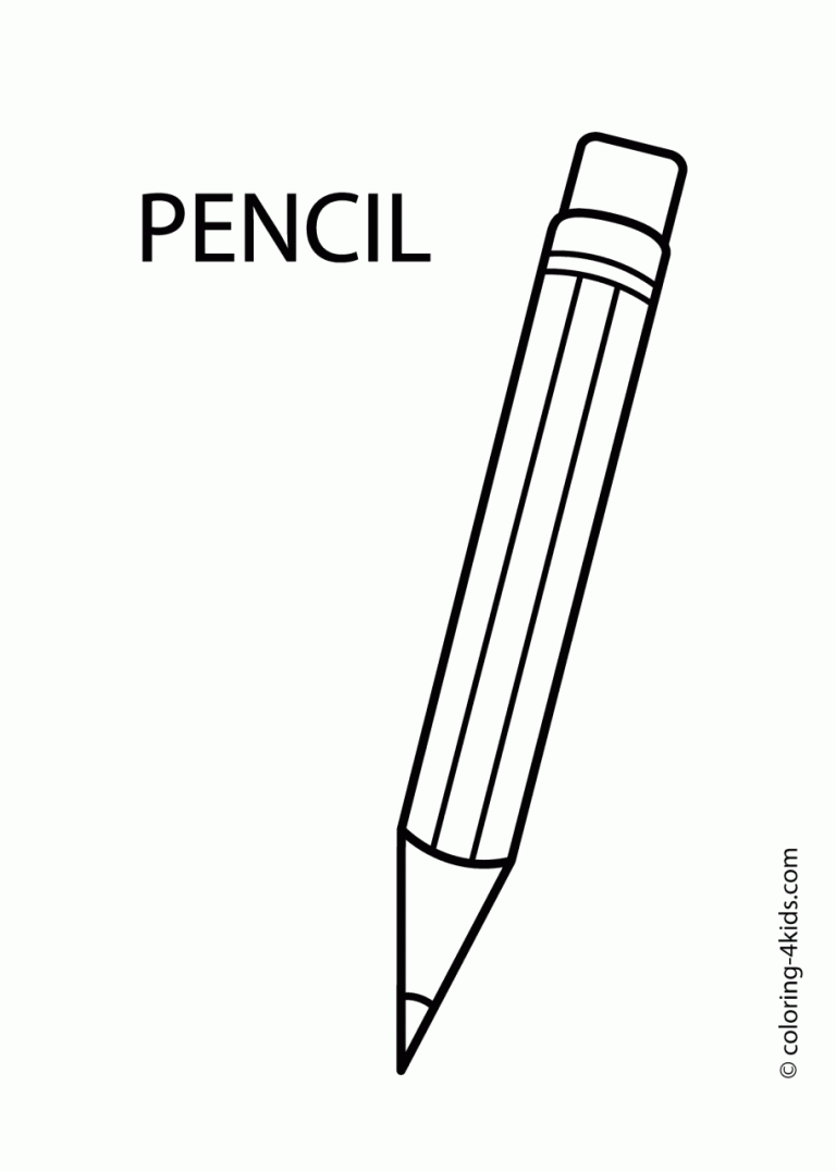 Pencil Coloring Pages Printable