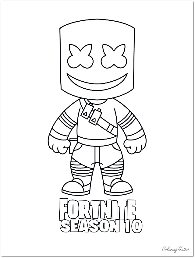 Groot Coloring Pages Fortnite