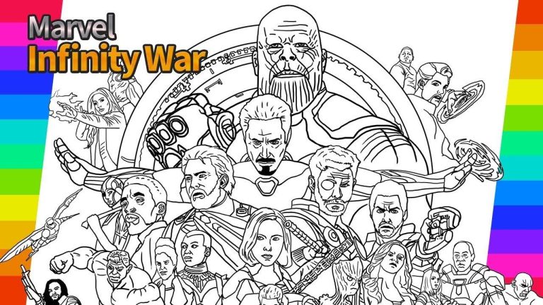 Infinity War Coloring Pages Thor