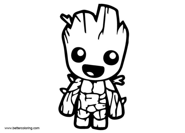 Groot Coloring Pages For Adults