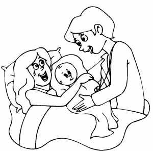 Newborn Baby Baby Colouring Pages