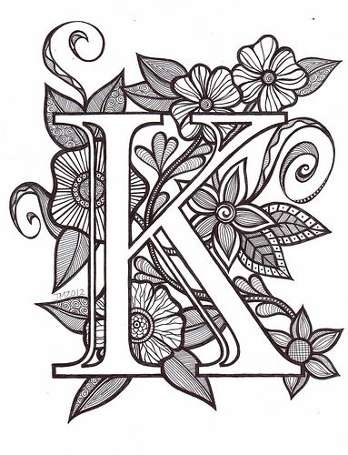 Letter K Coloring Pages For Adults
