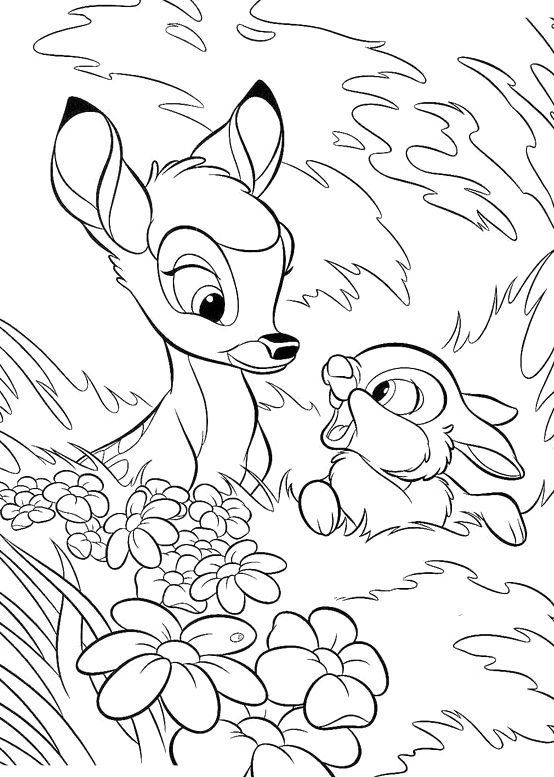 Bambi Coloring Pages Free