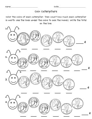 Counting Coins Worksheets 2nd Grade Pdf