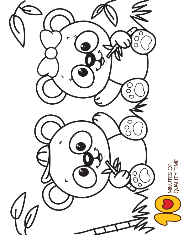 Panda Coloring Pages Cute