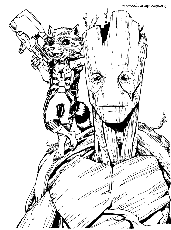 Rocket Guardians Of The Galaxy Coloring Pages