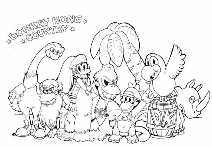 Donkey Kong Coloring Pages To Print