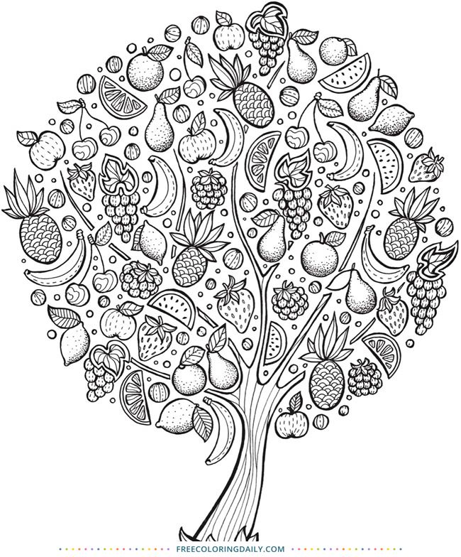 Fruit Coloring Pages For Adults