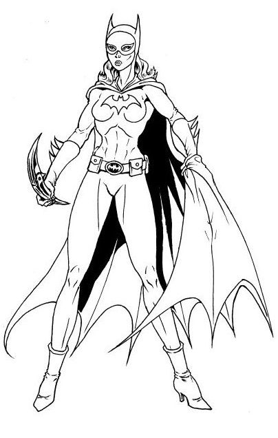 Superhero Batgirl Coloring Pages