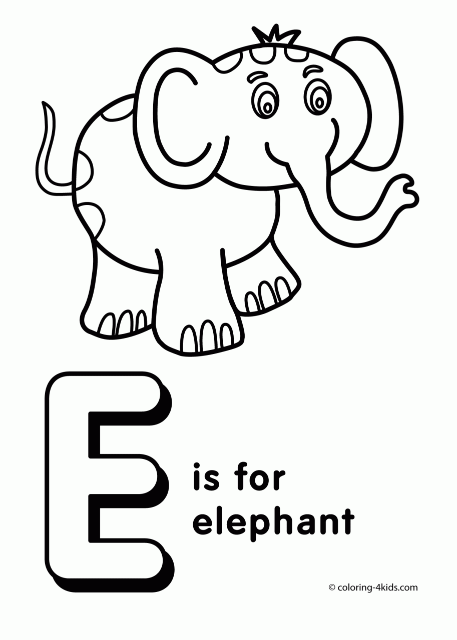 Letter E Coloring Page Printable