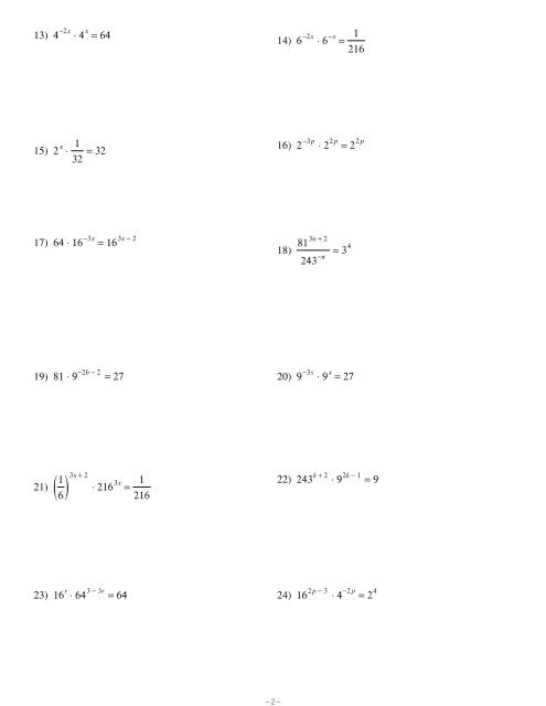 Solving Exponential And Logarithmic Equations Worksheet Kuta