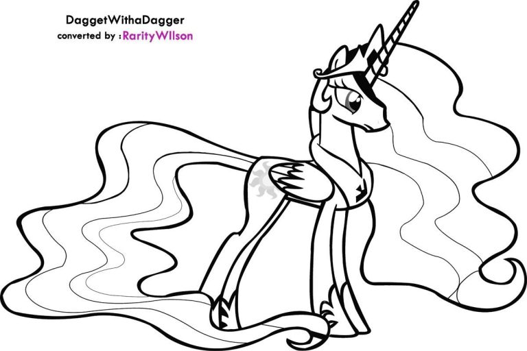 Princess Celestia Coloring Pages To Print