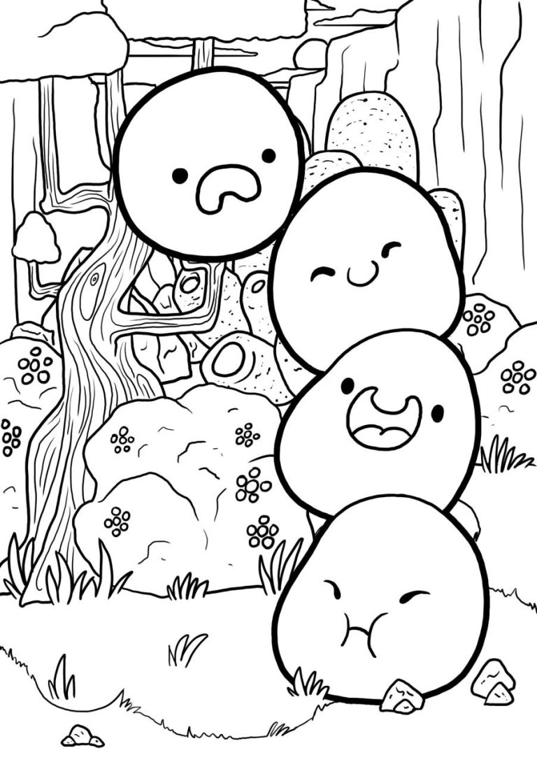 Cute Slime Coloring Pages
