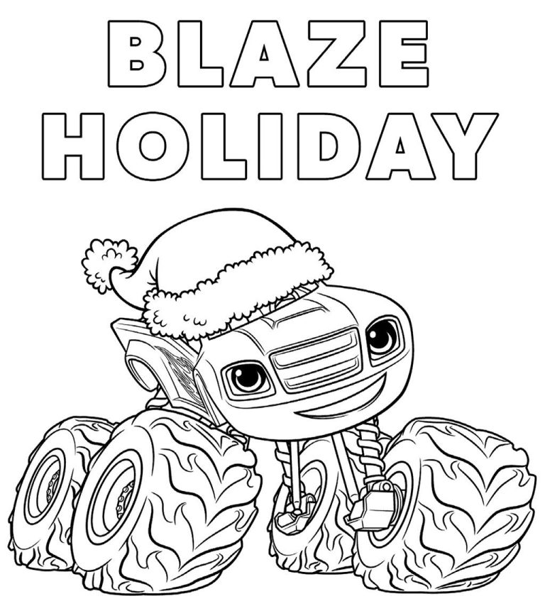 Easy Blaze Colouring Pages