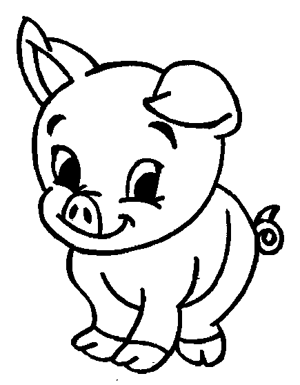 Pig Coloring Page Free