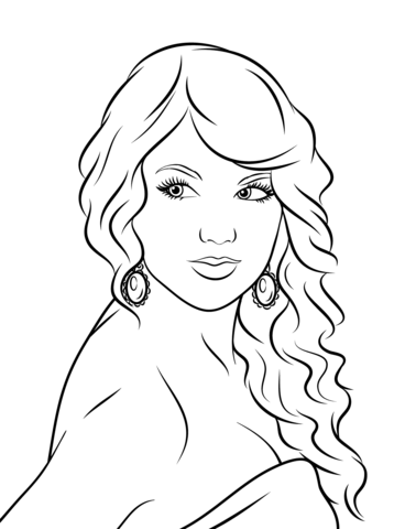 Anime Taylor Swift Coloring Pages