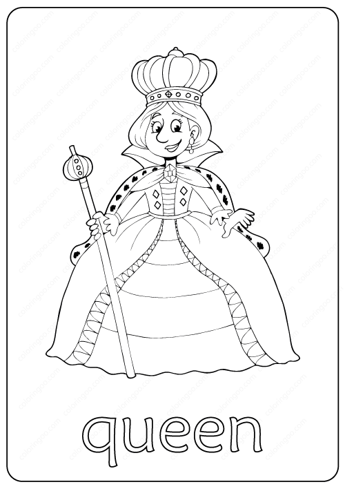 Queen Coloring Pages For Kids