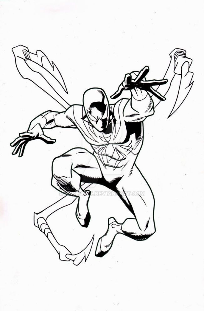 Scarlet Spider Spider Man Homecoming Coloring Pages