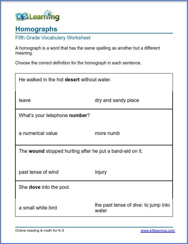 Grade 3 K5 Learning English Worksheets
