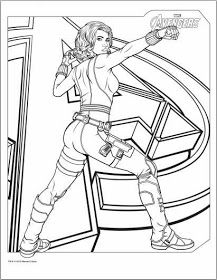 Easy Black Widow Coloring Pages