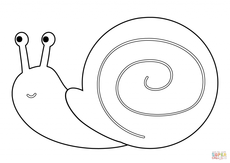 Snail Coloring Pages For Kids