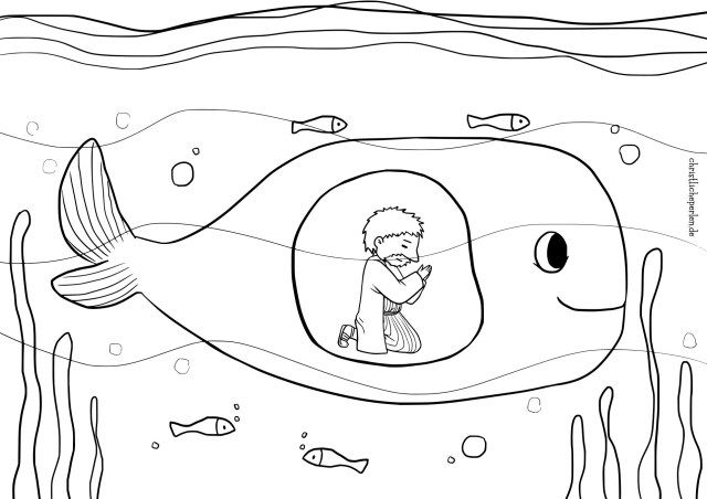 Printable Jonah And The Whale Coloring Page