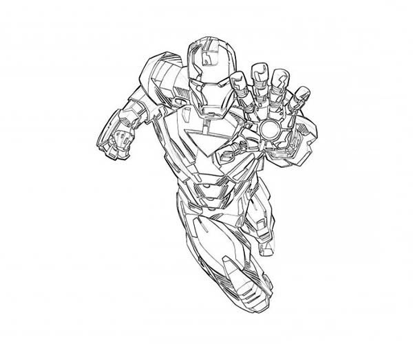 Iron Man Colouring Picture