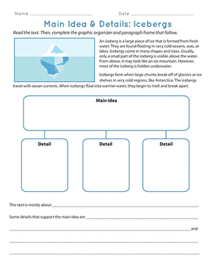 4th Grade Main Idea And Supporting Details Worksheets 5th Grade
