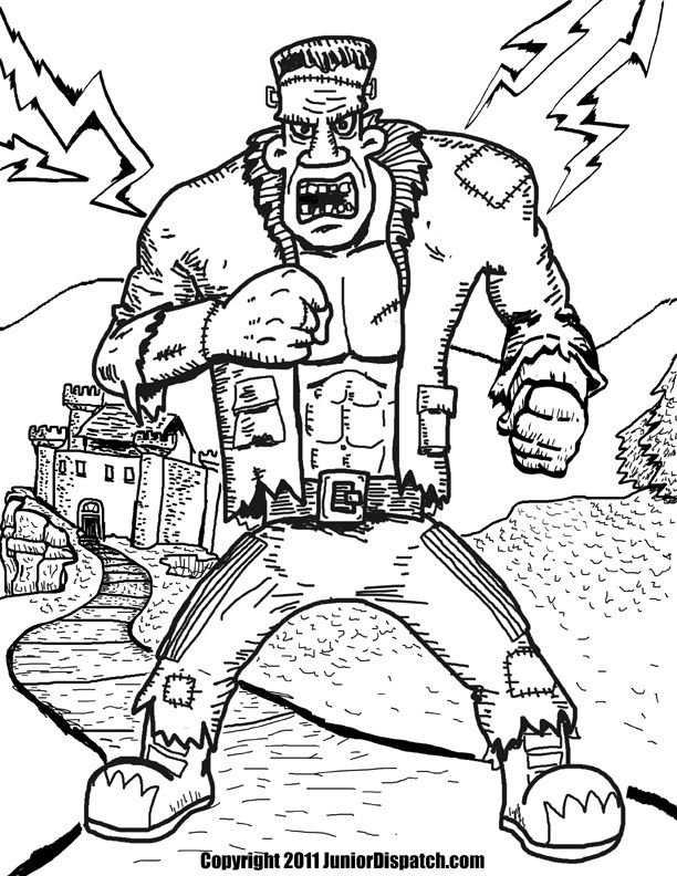 Frankenstein Coloring Pages For Kids