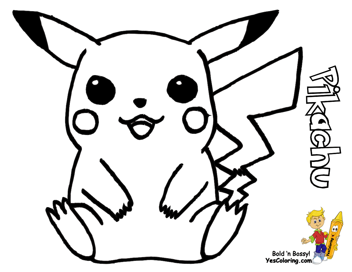 Baby Pikachu Pikachu Coloring Sheet