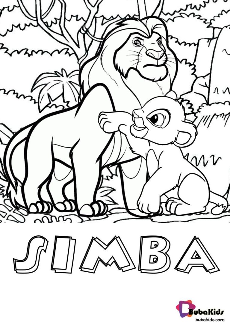 Printable Simba Coloring Pages