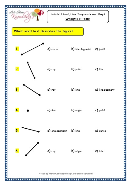 4th Grade Geometry Angles Worksheet Pdf