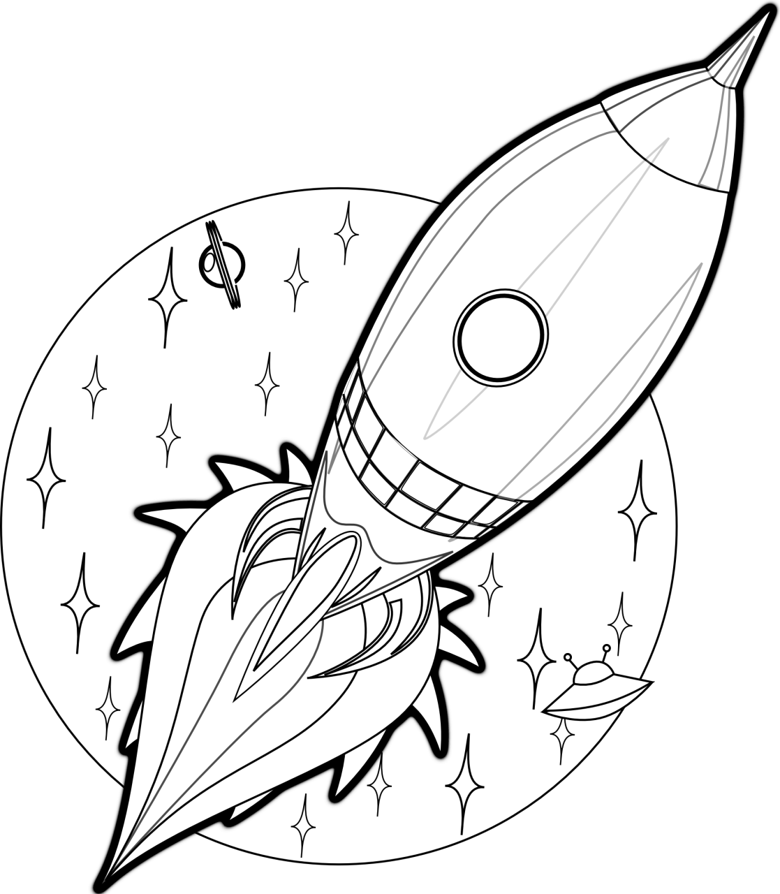 Spaceship Coloring Pages Printable