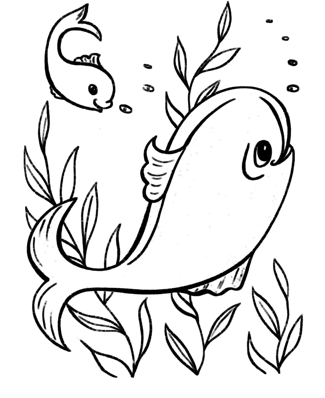 Easy Underwater Coloring Pages