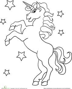 Unicorn Pictures To Colour In And Print