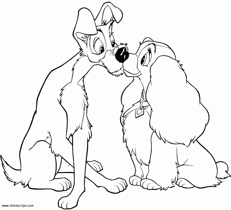 Love Lady And The Tramp Coloring Pages